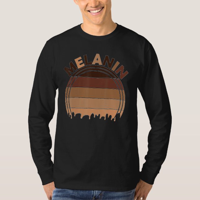 Camiseta Melanin Dripping African American Black History Pr (Frente)