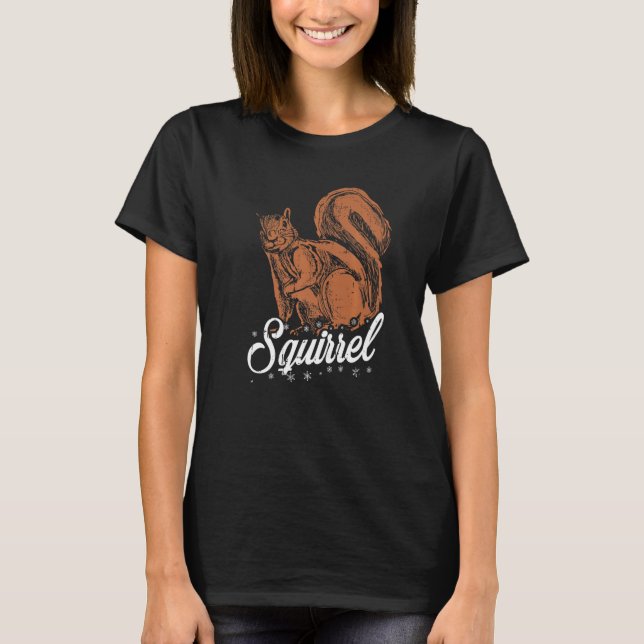 Camiseta Melanin Esquilo História Preta Mês BLOL Animais W (Frente)