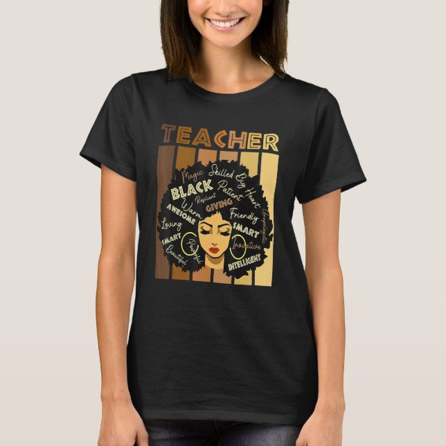 Camiseta Melanin Girl Black History Month Teacher Outfit Af (Frente)