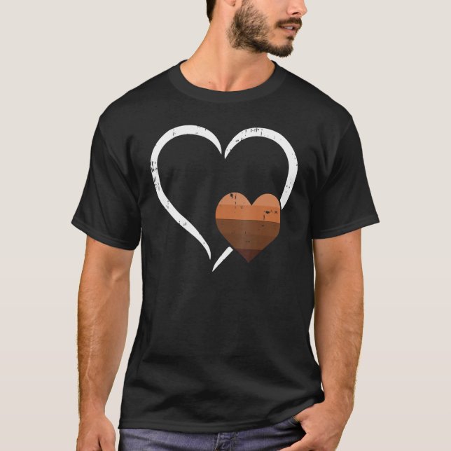 Camiseta Melanin Heart Black History Month Retro BLM Africa (Frente)