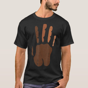 Camiseta Melanin Impressão da Mão História Negra Mês BLM Af