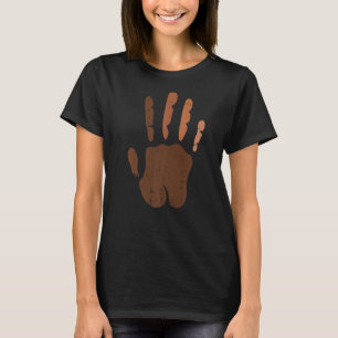 Camiseta Melanin Impressão da Mão História Negra Mês BLM Af