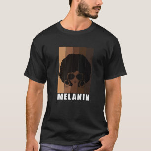 Camiseta Melanin Linda Mulher Negra Com Afro African Am