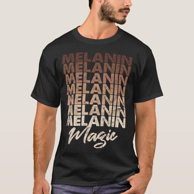 Camiseta Melanin Magic African American Black History (Frente)
