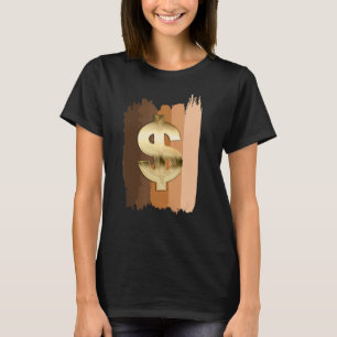 Camiseta Melanin Money Empreendedores Dólar Sinal