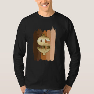 Camiseta Melanin Money Empreendedores Dólar Sinal