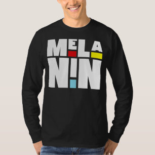 Camiseta Melanin Orgulhoso Afro História Negra Mês Mulheres