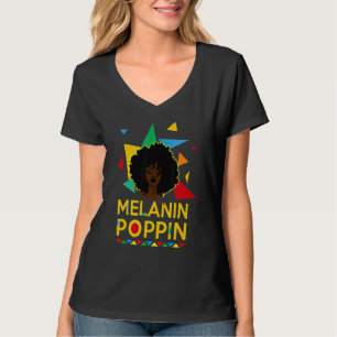 Camiseta Melanin Poppin African Black Queen Women Strong Af