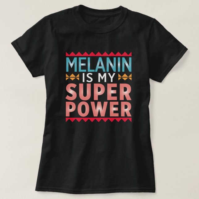 Camiseta Melanin Poppin Design (Frente do Design)