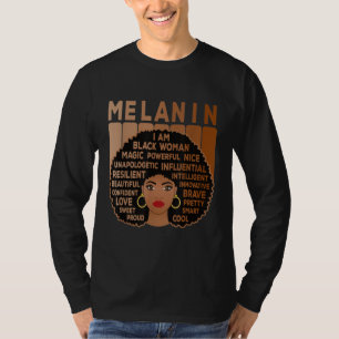 Camiseta Melanin Pride Black Mulher Afro-Americana