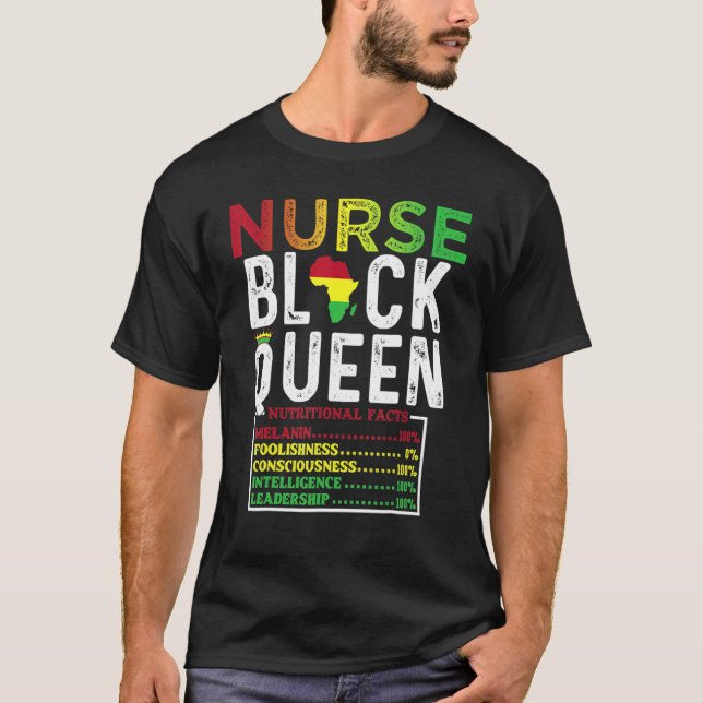 Camiseta Melanin Queen African American Forte Black Natura (Frente)
