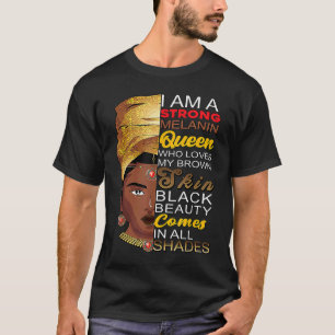 Camiseta Melanin Queen African American Forte Black Natura