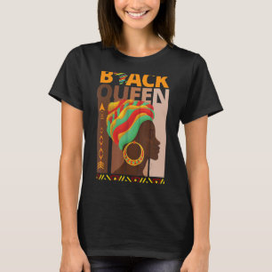 Camiseta Melanin Queen African American Forte Black Natura