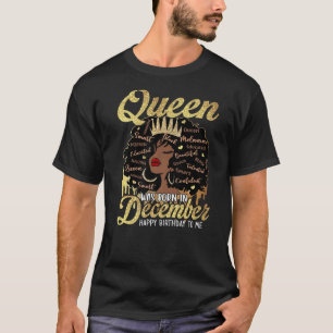 Camiseta Melanin Queen Foi Nascer Em Dezembro Feliz Anivers