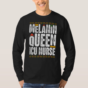 Camiseta Melanin Queen ICU Enfermeira Negra História Intens