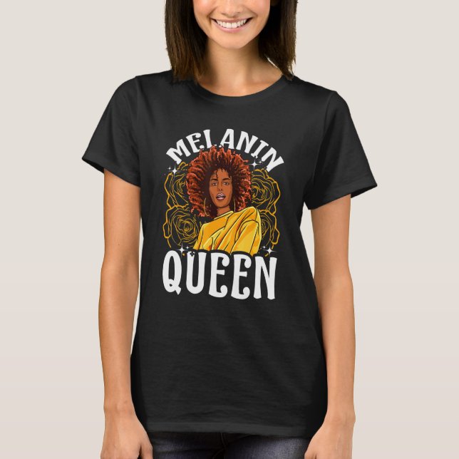 Camiseta Melanin Queen Inspirou Negra Relacionada (Frente)