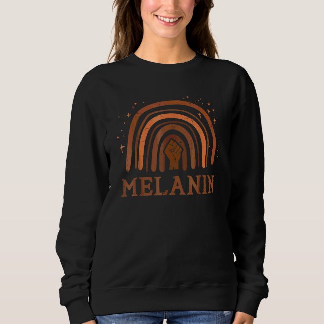 Camiseta Melanin Rainbow Black History afro-americano (Frente)