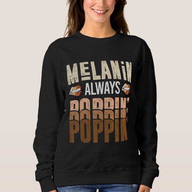 Camiseta Melanin Sempre Ppin Com Bons Lábios Para Blac (Frente)