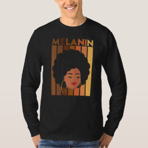 Camiseta Melanin Shades Afro Girl African American Mulher E