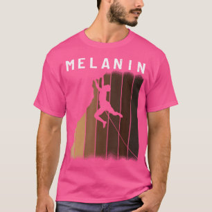 Camiseta Melanin Shades Black Pride Men Mountain Rock Escal