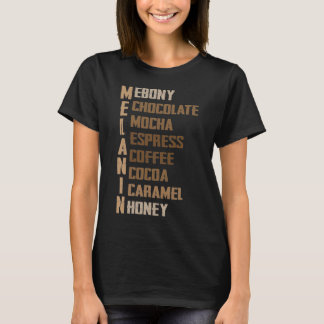 Camiseta Melanin Shades of Black Women Ebony Chocolate Moch