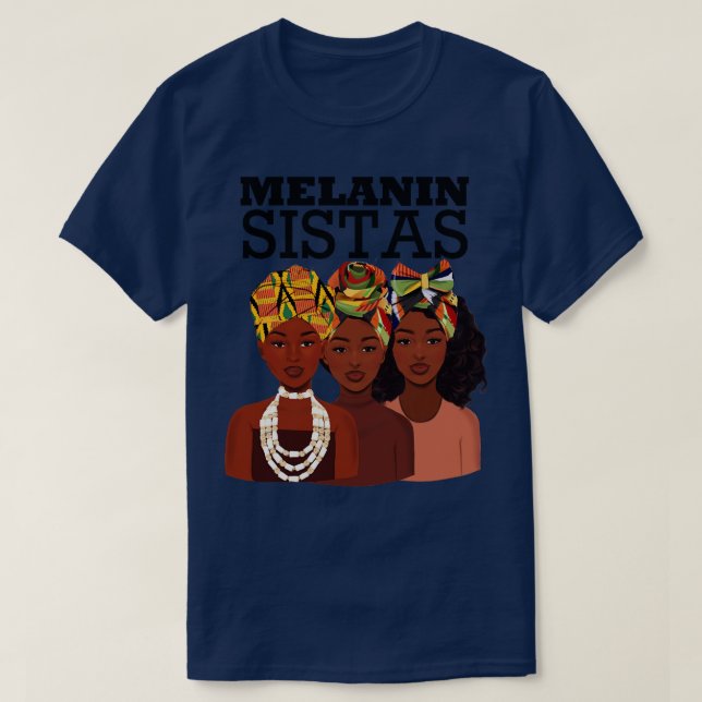 Camiseta Melanin Sistas Black Girl Magic 1 (Frente do Design)