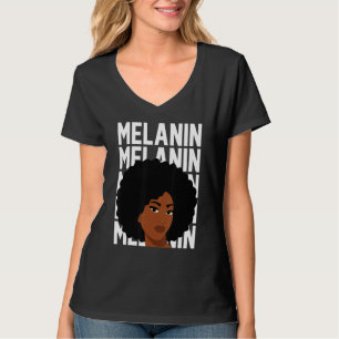 Camiseta Melanin Skin Color African American Black Woman Af