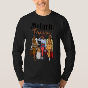 Camiseta Melanin Trippin' Girls Trip 2022 Black Women Siste