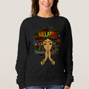 Camiseta Melanin Words Art Afro Natural Hair Queen