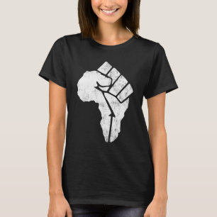 Camiseta Melanina África Mapa da História Negra Mês da Áfri