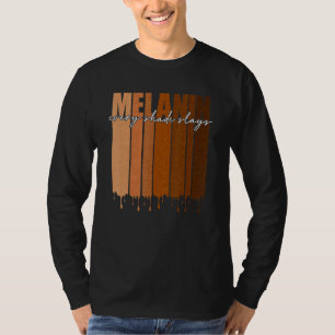 Camiseta Melanina Cada Tom Mata Mês da História Negra Áfric