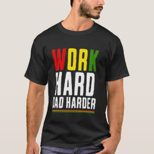 Camiseta Melanina Dia dos Pais Pai Orgulhoso Afro-Americano