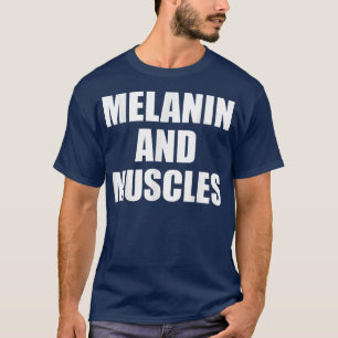 Camiseta Melanina e Músculos Negro é um belo ginásio de exe