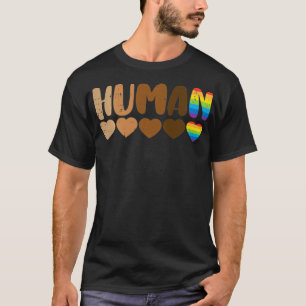 Camiseta Melanina Humana Arco-Íris LGBT História Negra Prid
