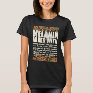 Camiseta Melanina Misturada Com História Negra Mês Em Diver