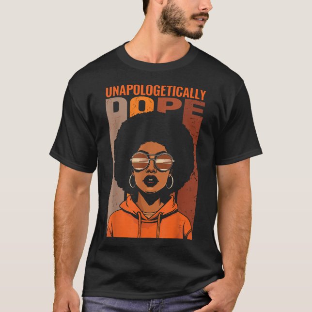 Camiseta Melanina, Orgulho Negro sem desculpas (Frente)