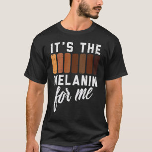 Camiseta Melanina Para Mim Orgulho Negro BHM Homens African
