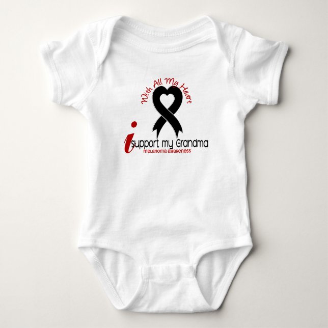 Camiseta Melanoma eu apoio minha avó (Frente)