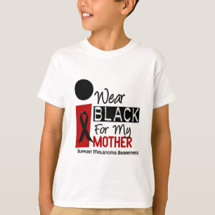 Camiseta Melanoma eu visto o preto para minha mãe 9
