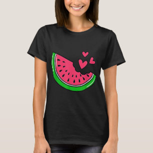 Camiseta Melão de Melão com Fatia de Watermelon Corações Am