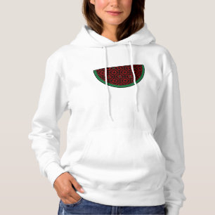 Camiseta Melão Palestina Bordado tatreez vermelho
