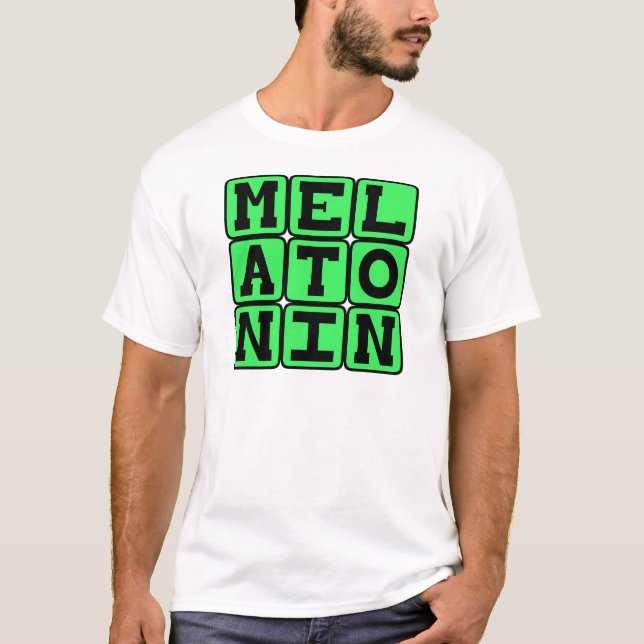 Camiseta Melatonina, Auxílio ao Sono (Frente)