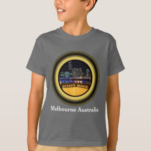 Camiseta Melbourne Austrália CDB Luzes sobre a Ponte da Ra