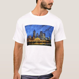 Camiseta Melbourne, Austrália. Uma visão noturna do