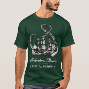 Camiseta Melbourne Flórida Coordena Náutica Boat Octopu