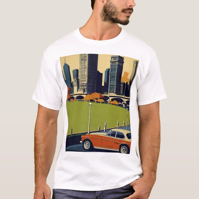 Camiseta Melbourne poster vintage (Frente)
