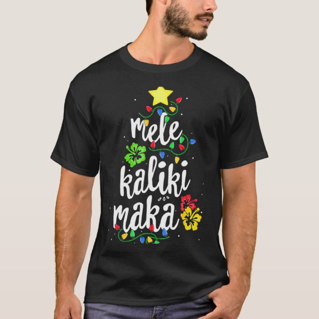Camiseta Mele Kalikimaka Christmas Hawaiian  (Frente)