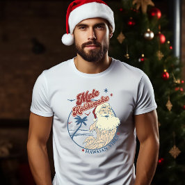 Camiseta Mele Kalikimaka Feliz Natal Estilo Hawaii