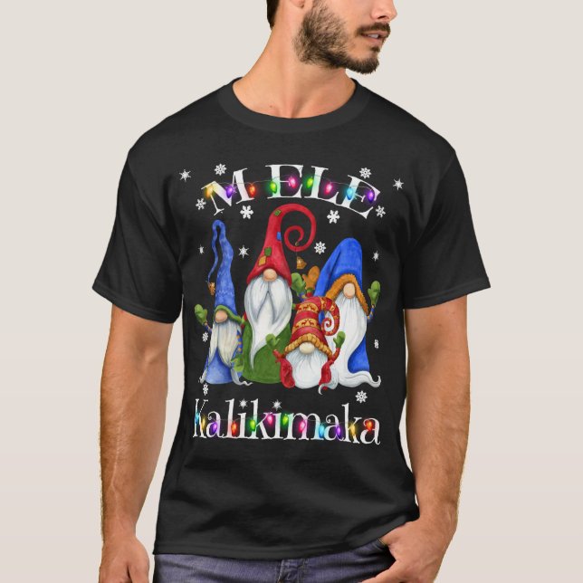 Camiseta Mele Kalikimaka Feliz Natal Gn Nórdico Havaiano (Frente)
