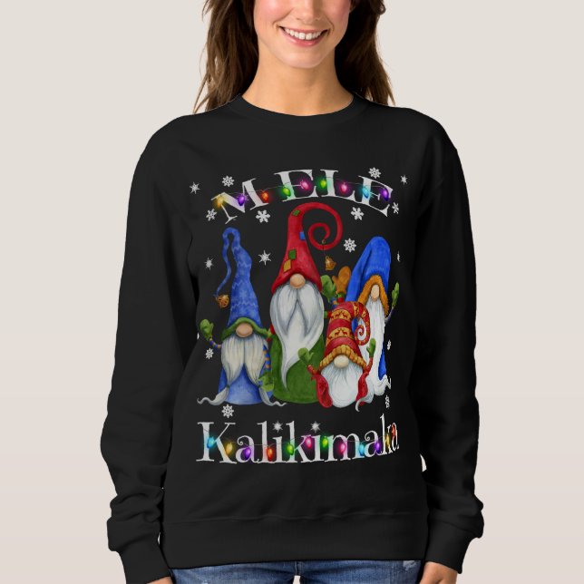 Camiseta Mele Kalikimaka Feliz Natal Gn Nórdico Havaiano (Frente)
